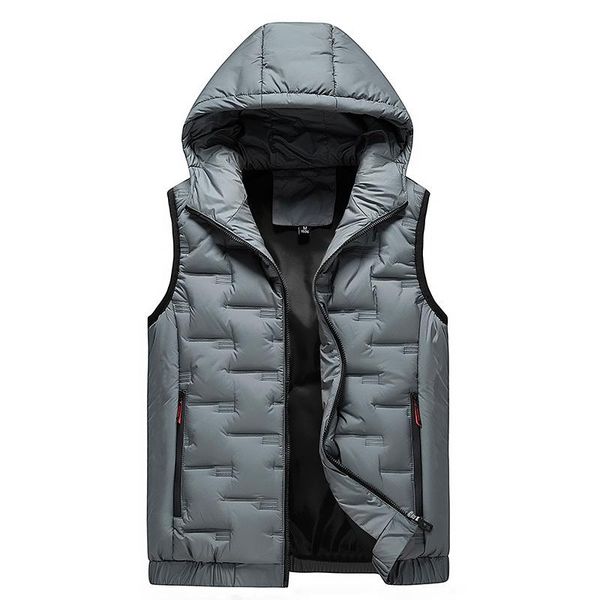 men's vests 2021 autumn winter cotton-padded shiny vest removable hat hood waistcoat warm sleeveless jacket zipper coat m-8xl, Black;white
men's vests 2021 autumn winter cotton-padded shiny vest removable hat hood waistcoat warm sleeveless jacket zipper coat m-8xl, Black;white
