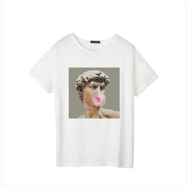 michelangelo summer short sleeve statue women chewing gum funny harajuku 90s casual korean style graphic t shirt female, White
michelangelo summer short sleeve statue women chewing gum funny harajuku 90s casual korean style graphic t shirt female, White