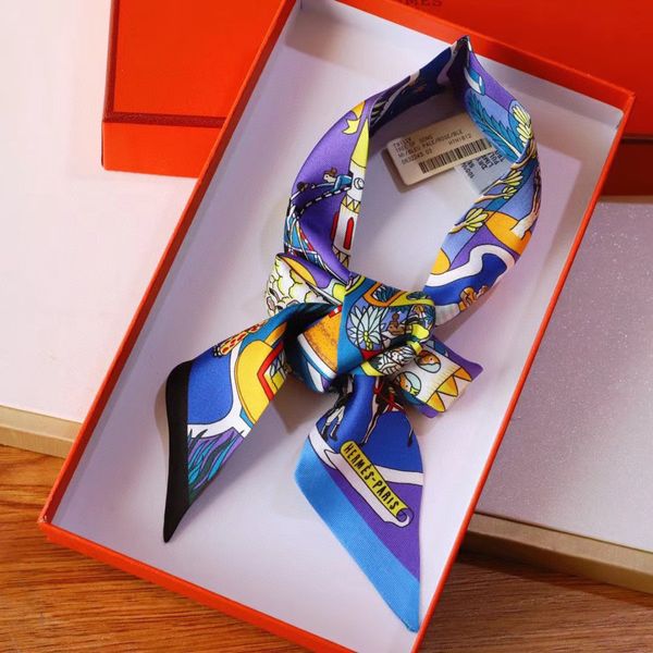 4 colors mix design magic hand scarves small silk scarf kerchief belt neckerchief printing handle bag ribbon female women wraps, Blue;gray
4 colors mix design magic hand scarves small silk scarf kerchief belt neckerchief printing handle bag ribbon female women wraps, Blue;gray