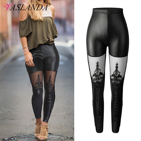 faux leather leggings mesh lace-up pencil pants skinny jeggings high waist slim trousers ladies leggins for steampunk corset
faux leather leggings mesh lace-up pencil pants skinny jeggings high waist slim trousers ladies leggins for steampunk corset