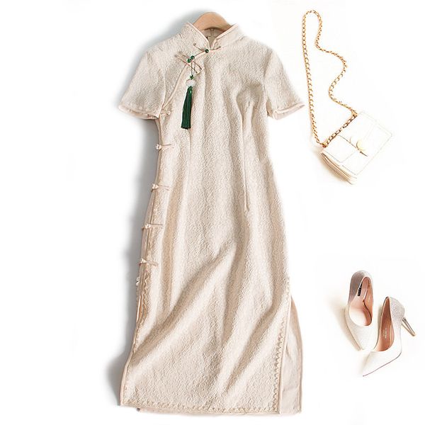 luxury casual dresses improved cheongsam skirt 2021 summer middle long young hip wrapped pendant lace drs 0909, Black;gray
luxury casual dresses improved cheongsam skirt 2021 summer middle long young hip wrapped pendant lace drs 0909, Black;gray