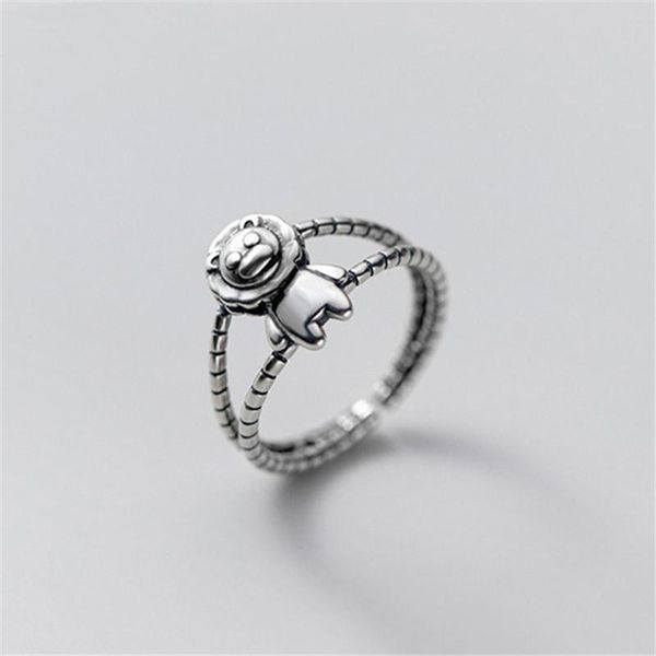 cluster rings 925 thai silver retro style cute lion adjustable open for women animal fashion finger jewlery, Golden;silver
cluster rings 925 thai silver retro style cute lion adjustable open for women animal fashion finger jewlery, Golden;silver