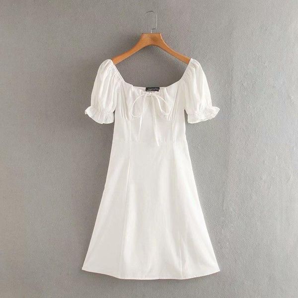 casual dresses fashion square collar women dress summer white party flare short sleeve backless bow females mini vestidos, Black;gray
casual dresses fashion square collar women dress summer white party flare short sleeve backless bow females mini vestidos, Black;gray