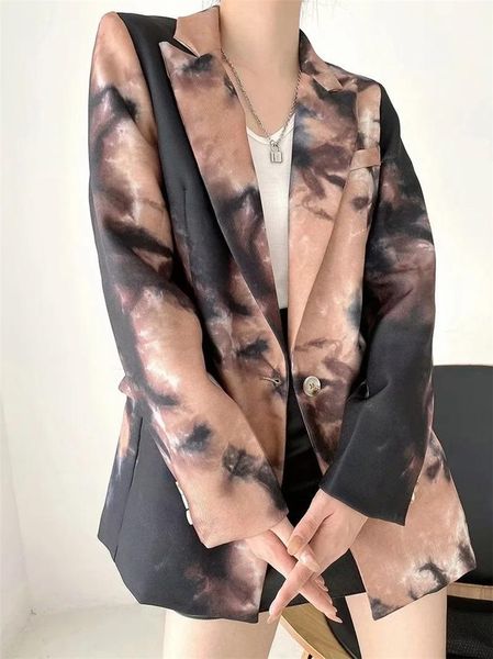 ink printed patchwork blazer 2021 women vintage single button mid-length casual office suit fashion simple streetwear women's suits &, White;black
ink printed patchwork blazer 2021 women vintage single button mid-length casual office suit fashion simple streetwear women's suits &, White;black