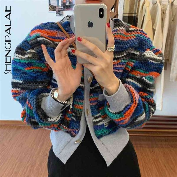 autumn winter women's sweater coat loose single breasted long sleeve color stripes knitted cardigan 8d959 210427, White;black
autumn winter women's sweater coat loose single breasted long sleeve color stripes knitted cardigan 8d959 210427, White;black