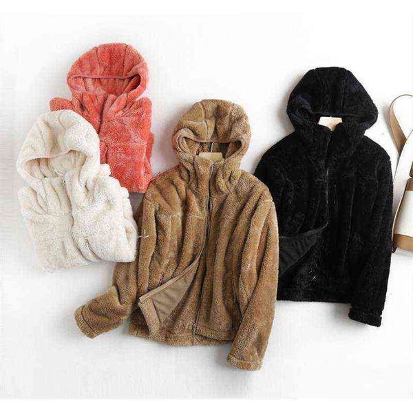 autumn winter coat winter fleece zipper short women's plush hooded top, Black;brown
autumn winter coat winter fleece zipper short women's plush hooded top, Black;brown