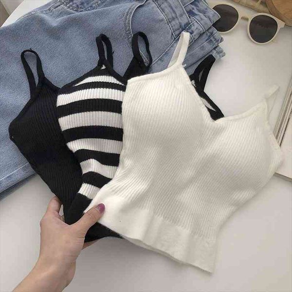 knitted camis for woman for women stripes crop built in bra spaghetti strap camisole female tank droppshipping, White
knitted camis for woman for women stripes crop built in bra spaghetti strap camisole female tank droppshipping, White