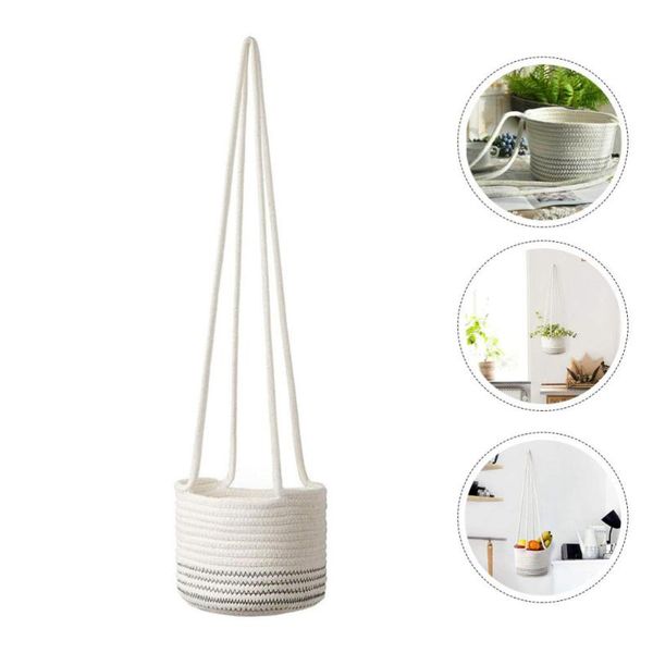 1pc indoor woven hanging flower planter linen rope basket green plant holder storage baskets
1pc indoor woven hanging flower planter linen rope basket green plant holder storage baskets