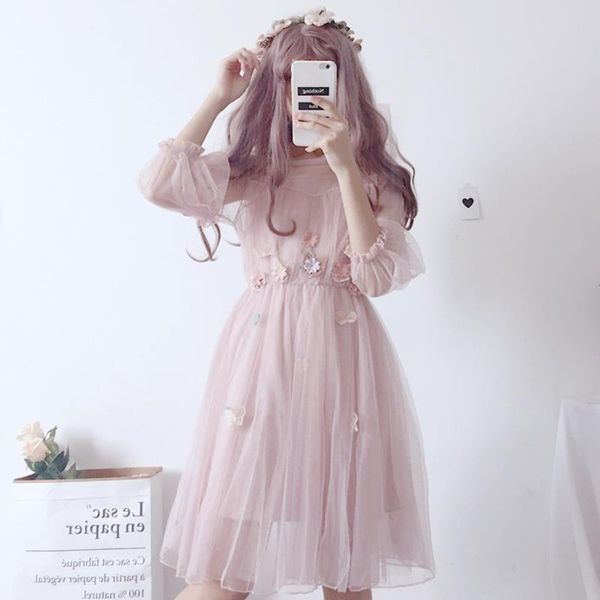 summer japanese polyester lolita womens dresses lace dress soft kawaii floral vintage flowers women clothing sweet pleated femme two, Black;gray
summer japanese polyester lolita womens dresses lace dress soft kawaii floral vintage flowers women clothing sweet pleated femme two, Black;gray