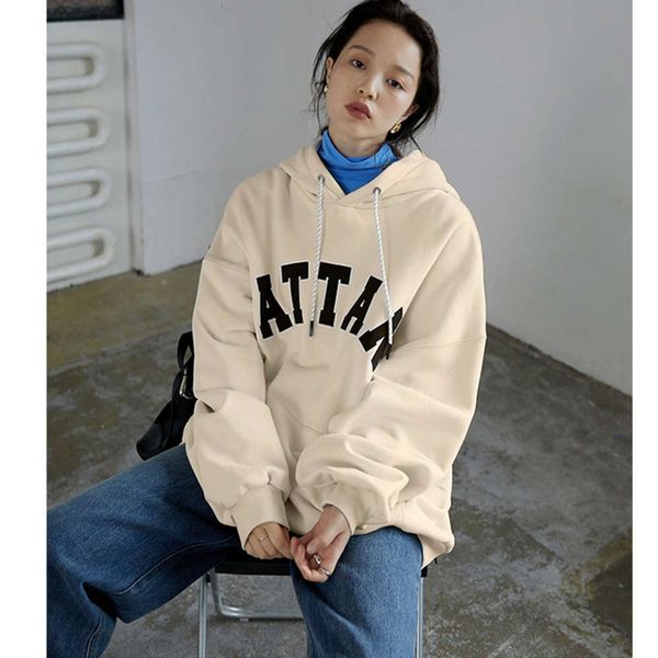 spring and autumn american cotton cover letter loose long sleeve hooded women's sweater casual coat, Black
spring and autumn american cotton cover letter loose long sleeve hooded women's sweater casual coat, Black