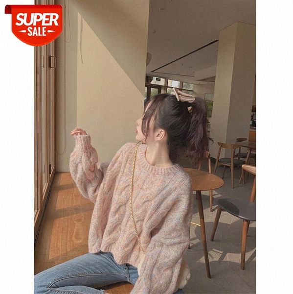 custom light pink mixed color round neck twist sweater korean loose temperament short outer jacket female net red #2m9n, White
custom light pink mixed color round neck twist sweater korean loose temperament short outer jacket female net red #2m9n, White