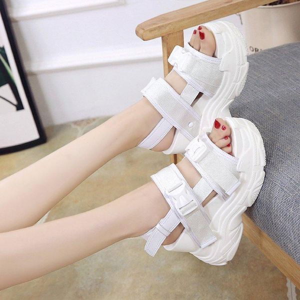 summer korean platform high-heeled women's sandals wedge with waterproof shoes, Black
summer korean platform high-heeled women's sandals wedge with waterproof shoes, Black