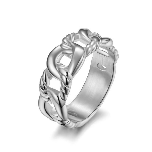 wedding rings fashion stainless steel hollow out the chain ring couples men and women trendy simple punk jewelry gift 1071, Slivery;golden
wedding rings fashion stainless steel hollow out the chain ring couples men and women trendy simple punk jewelry gift 1071, Slivery;golden