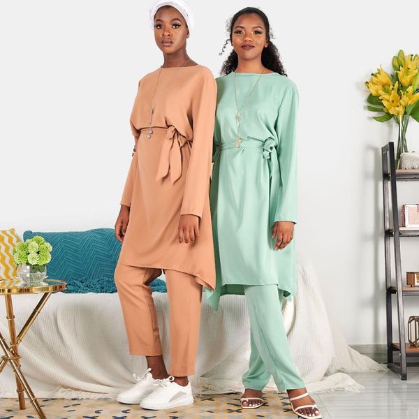 ethnic clothing eid summer matching 2 piece sets outfit women muslim solid color long sleeve irregular hem shirt tunic pants bottom, Red
ethnic clothing eid summer matching 2 piece sets outfit women muslim solid color long sleeve irregular hem shirt tunic pants bottom, Red
