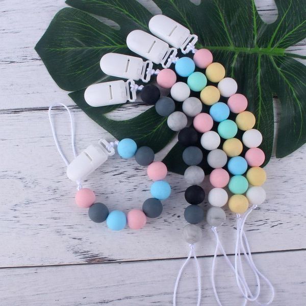 pacifiers# 2021 baby boys girls pacifier chain infant beads sooth holder clips safe silicone teething chew toys
pacifiers# 2021 baby boys girls pacifier chain infant beads sooth holder clips safe silicone teething chew toys