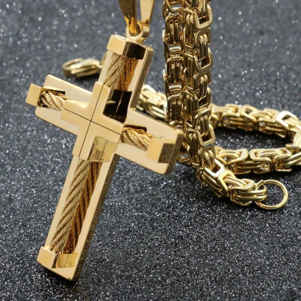 jewelry 316l stainless steel jesus christ cross pendant necklace byzantine link chain gold color for men wholesale chokers, Golden;silver
jewelry 316l stainless steel jesus christ cross pendant necklace byzantine link chain gold color for men wholesale chokers, Golden;silver