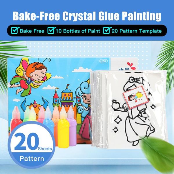 colors tempera painting toy diy drawing kits cartoon glue toys bake-with 20 pattern templates 2 plastic sheet gift sets 
colors tempera painting toy diy drawing kits cartoon glue toys bake-with 20 pattern templates 2 plastic sheet gift sets