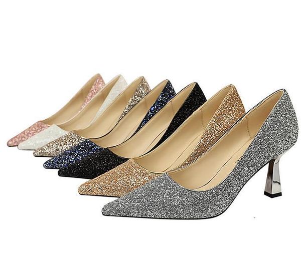 size 34 to 43 bridesmaid wedding pumps shining sequins high heels fashion luxury designer women shoes, Black
size 34 to 43 bridesmaid wedding pumps shining sequins high heels fashion luxury designer women shoes, Black