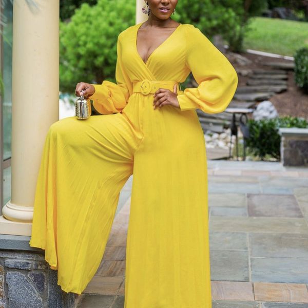 women loose jumpsuit long sleeve v neck wide leg pants new elegant office ladies work wear hight waist spring summer female 2021, Black;white
women loose jumpsuit long sleeve v neck wide leg pants new elegant office ladies work wear hight waist spring summer female 2021, Black;white