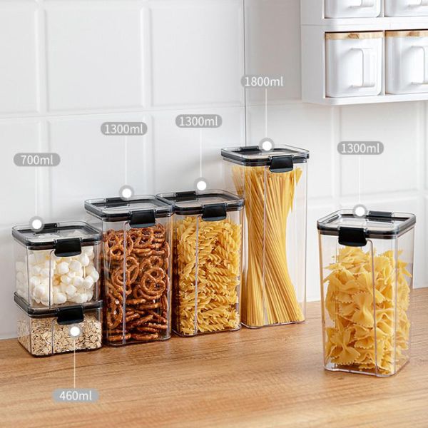 storage bottles & jars 4pcs/set transparent sealed box kitchen grain containers square nut snack tank airtight pantry
storage bottles & jars 4pcs/set transparent sealed box kitchen grain containers square nut snack tank airtight pantry