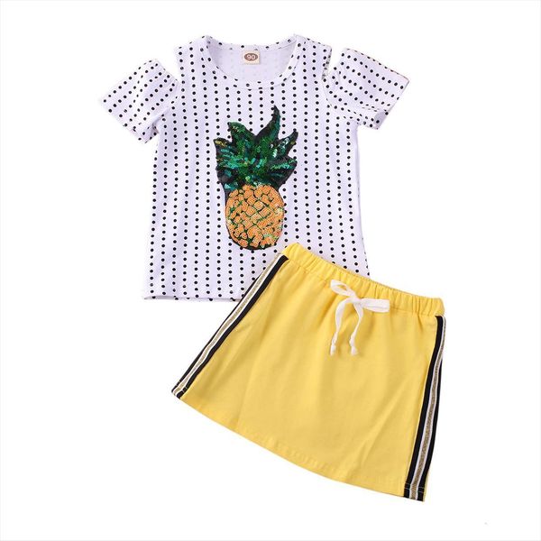 1 6t toddler infant baby girl sequin pineapple cold sleeve t shirt mini skirt dress 2pcs outfit, White
1 6t toddler infant baby girl sequin pineapple cold sleeve t shirt mini skirt dress 2pcs outfit, White
