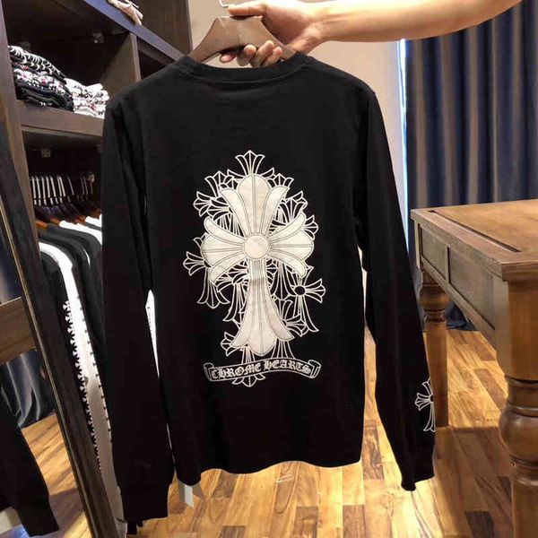 t-shirt hearts chrome crosin spring autumn long sleeve fashion br new solid cross pure cotton bottom shirt and, Black
t-shirt hearts chrome crosin spring autumn long sleeve fashion br new solid cross pure cotton bottom shirt and, Black