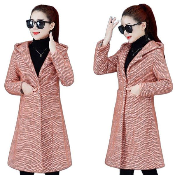 women's wool & blends women imitation mink velvet coat 2021fall winter hooded woolen overcoat female thick warm jacket ladies fashion d, Black
women's wool & blends women imitation mink velvet coat 2021fall winter hooded woolen overcoat female thick warm jacket ladies fashion d, Black