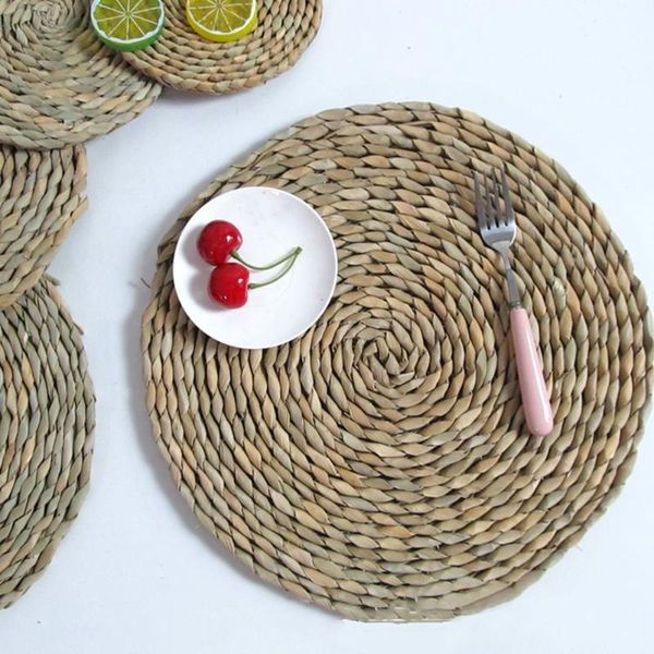 mats & pads 1pc round placemats natural straw woven table for dining heat-resistant non-slip handmade placemat
mats & pads 1pc round placemats natural straw woven table for dining heat-resistant non-slip handmade placemat