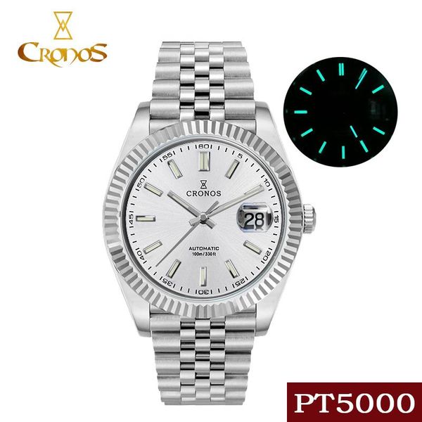 wristwatches cronos dress watch men jubilee bracelet retro classic luxury automatic mechanical watches sapphire cyclops waterproof 100m, Slivery;brown
wristwatches cronos dress watch men jubilee bracelet retro classic luxury automatic mechanical watches sapphire cyclops waterproof 100m, Slivery;brown