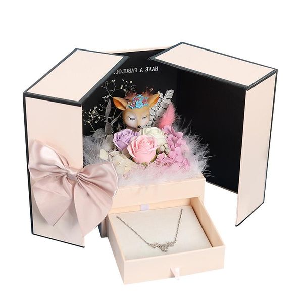 gift wrap handmade rose soap flower box deer for valentine's day innovative present necklace jewelry storage
gift wrap handmade rose soap flower box deer for valentine's day innovative present necklace jewelry storage