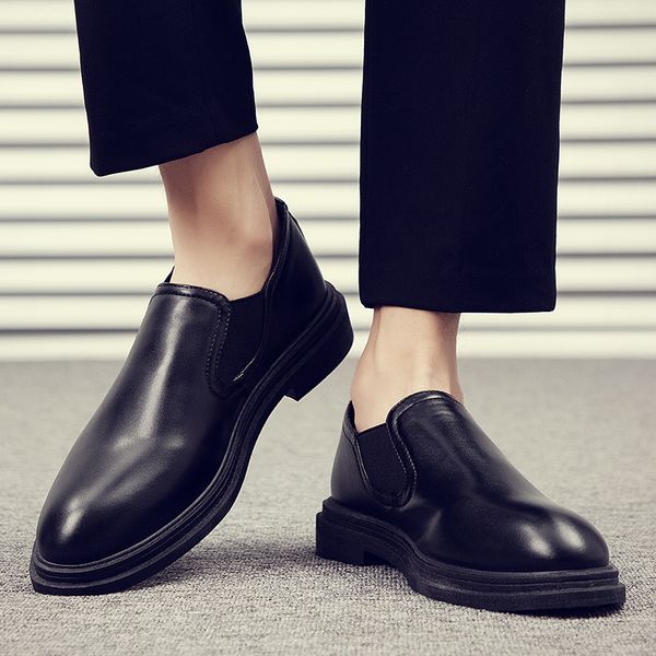 dress shoes brand breathable men oxford flats fashion thick bottom slip on leather casual safety work, Black
dress shoes brand breathable men oxford flats fashion thick bottom slip on leather casual safety work, Black