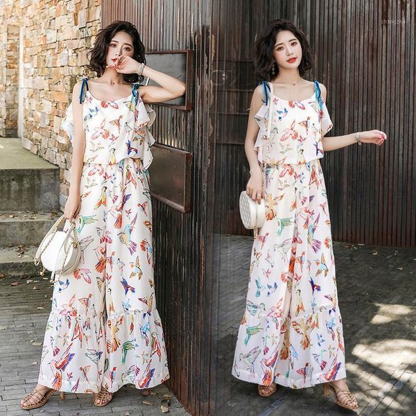 women's jumpsuits & rompers 2021 summer women long floral chiffon jumpsuit sleeveless casual flowers print overalls lady wide leg trous, Black;white
women's jumpsuits & rompers 2021 summer women long floral chiffon jumpsuit sleeveless casual flowers print overalls lady wide leg trous, Black;white