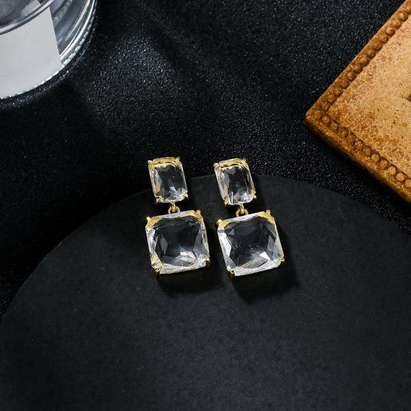 dangle & chandelier korean style luxury elegant shiny square crystal earrings for female party daily jewelry, Silver
dangle & chandelier korean style luxury elegant shiny square crystal earrings for female party daily jewelry, Silver