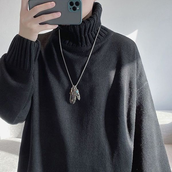 men's sweaters hong kong style sweater loose trend casual versatile high collar t-shirt winter new student pullover fashion nyng, White;black
men's sweaters hong kong style sweater loose trend casual versatile high collar t-shirt winter new student pullover fashion nyng, White;black