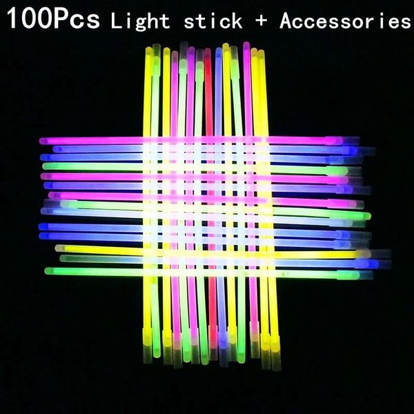 party decoration 100pcs colorful glowstick neon fluorescence bracelets necklace for wedding birthday glow festival supplies
party decoration 100pcs colorful glowstick neon fluorescence bracelets necklace for wedding birthday glow festival supplies