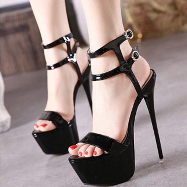 dress shoes 16 cm large size 34-40 sandals platform buckle high heel pole dancing women sexy, Black
dress shoes 16 cm large size 34-40 sandals platform buckle high heel pole dancing women sexy, Black