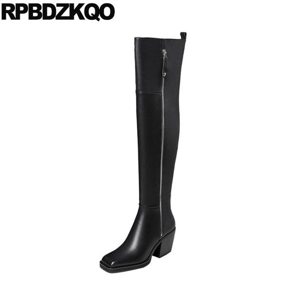 boots over the knee long tall fashion chunky women black shoes high heel slim winter block autumn side zip size 4 square toe
boots over the knee long tall fashion chunky women black shoes high heel slim winter block autumn side zip size 4 square toe