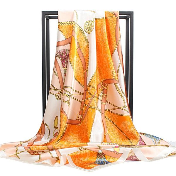 scarves women chain silk scarf 90*90cm satin hijab head shawl square foulard ladies hair bandana bufanda mujer, Blue;gray
scarves women chain silk scarf 90*90cm satin hijab head shawl square foulard ladies hair bandana bufanda mujer, Blue;gray