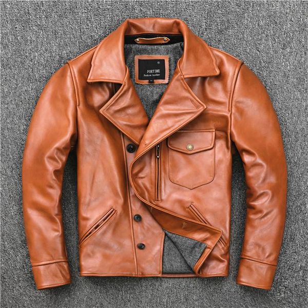 men's leather & faux us oil wax cowhide biker coat mens slim genuine vintage casual style jacket fashi, Black
men's leather & faux us oil wax cowhide biker coat mens slim genuine vintage casual style jacket fashi, Black