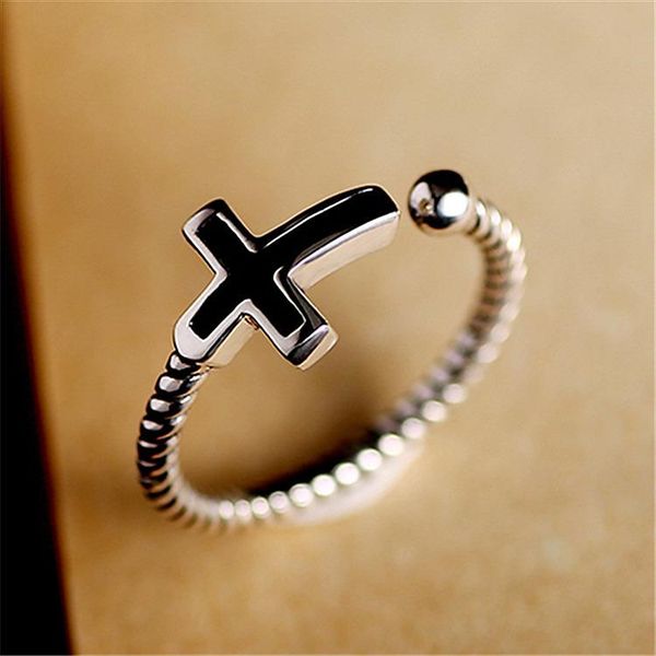 wedding rings 925 sterling silver unique black vinyl cross shape twist rope thai open ring jewlery for men women jewelry, Slivery;golden
wedding rings 925 sterling silver unique black vinyl cross shape twist rope thai open ring jewlery for men women jewelry, Slivery;golden