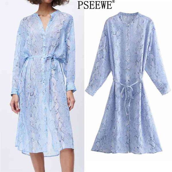 woman dress blue belt snake print long shirt women elegant sleeve es ladies vintage midi 210519, Black;gray
woman dress blue belt snake print long shirt women elegant sleeve es ladies vintage midi 210519, Black;gray