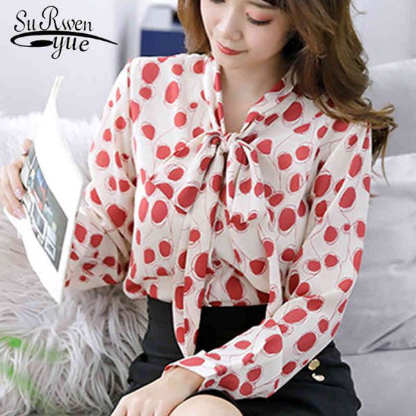 vintage cardigan polka dot women blouse chiffon casual long sleeve bow collar printing blouse women shirt camisas mujer 6616 50 210518, White
vintage cardigan polka dot women blouse chiffon casual long sleeve bow collar printing blouse women shirt camisas mujer 6616 50 210518, White