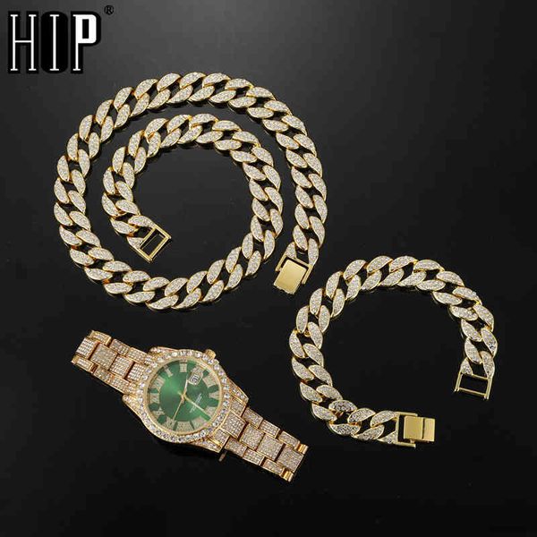 hip hop 15mm 3pcs kit watch+necklace+bracelet bling crystal aaa+ iced out rhinestones cuban chains for women men jewelry gift, Silver
hip hop 15mm 3pcs kit watch+necklace+bracelet bling crystal aaa+ iced out rhinestones cuban chains for women men jewelry gift, Silver