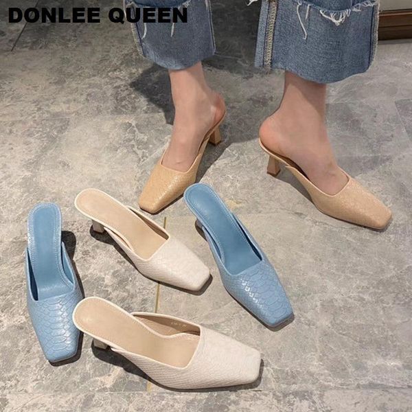 slippers fashion high heel women snake pattern brand square toe mule slip on outdoor slides elegant pumps party wedding shoe, Black
slippers fashion high heel women snake pattern brand square toe mule slip on outdoor slides elegant pumps party wedding shoe, Black