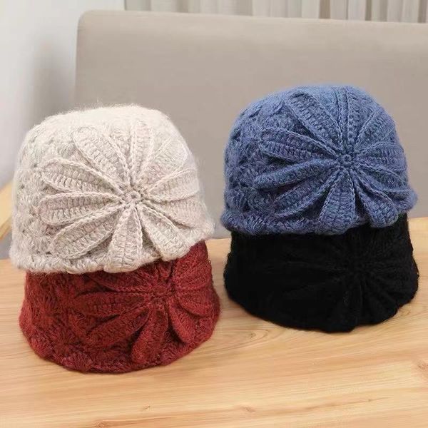 berets 100% wool big flower handmade hat female autumn and winter nostalgic retro beret for women knitted keep warm ski knittin, Blue;gray
berets 100% wool big flower handmade hat female autumn and winter nostalgic retro beret for women knitted keep warm ski knittin, Blue;gray