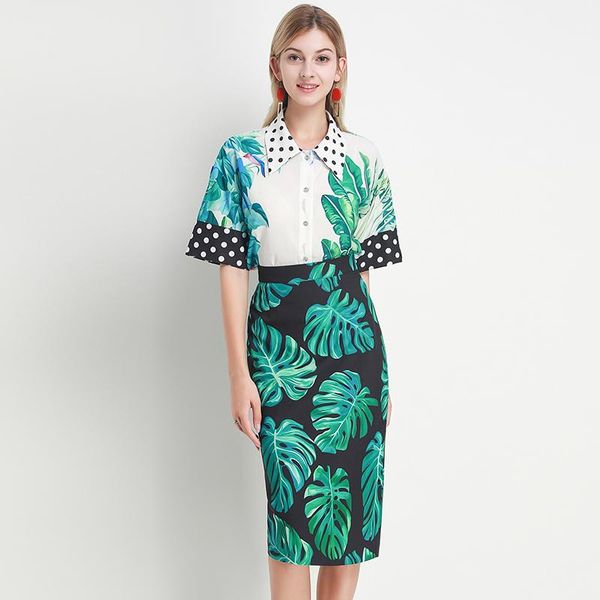 two piece dress 2021 spring pretty leaves print women sets fashion 2 pieces short sleeve shirts +skirts female slim suits, White
two piece dress 2021 spring pretty leaves print women sets fashion 2 pieces short sleeve shirts +skirts female slim suits, White