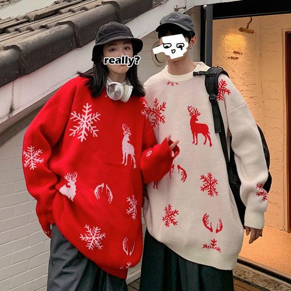 men's sweaters 2021 men winter harajuku christmas sweater mens fashion knitted male designer vintage pullovers, White;black
men's sweaters 2021 men winter harajuku christmas sweater mens fashion knitted male designer vintage pullovers, White;black