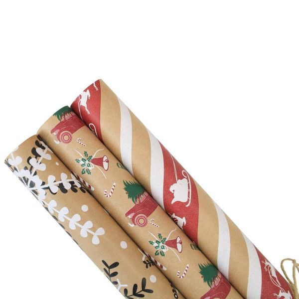 gift wrap 3pcs -30*46feet per roll snowflakes, car and christmas tree, stripes merry wrapping paper
gift wrap 3pcs -30*46feet per roll snowflakes, car and christmas tree, stripes merry wrapping paper