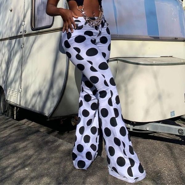 women's pants & capris female flared trousers adults polka dots pattern printed high waist fitting 2021 wild casual bell-bottomed, Black;white
women's pants & capris female flared trousers adults polka dots pattern printed high waist fitting 2021 wild casual bell-bottomed, Black;white