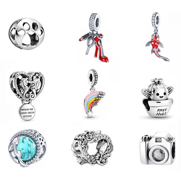 real s925 sterling silver red high heels lucky carp charms beads adapting original pandora bracelets diy jewelry for women making, Bronze;silver
real s925 sterling silver red high heels lucky carp charms beads adapting original pandora bracelets diy jewelry for women making, Bronze;silver